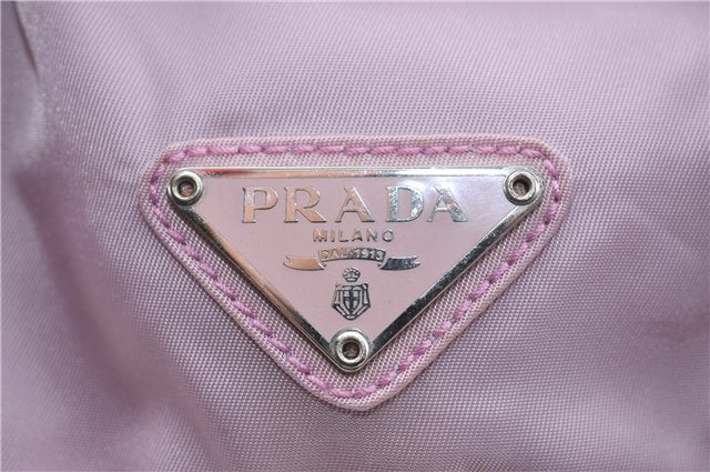 Authentic PRADA Nylon Enamel Backpack Light Pink J1884