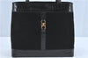 Authentic Ferragamo Gancini Velor Leather Shoulder Tote Bag Black J1885