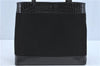 Authentic Ferragamo Gancini Velor Leather Shoulder Tote Bag Black J1885