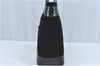 Authentic Ferragamo Gancini Velor Leather Shoulder Tote Bag Black J1885