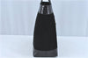 Authentic Ferragamo Gancini Velor Leather Shoulder Tote Bag Black J1885