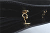 Authentic Ferragamo Gancini Velor Leather Shoulder Tote Bag Black J1885