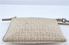 Auth FENDI Zucchino Shoulder Cross Body Bag Purse Canvas Leather Beige J1886