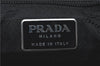 Authentic PRADA Leather Nappa Shoulder Cross Body Bag Purse Gray J1887