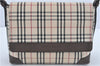 Authentic BURBERRY Nova Check Shoulder Cross Body Bag Canvas Leather Beige J1888