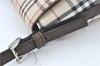 Authentic BURBERRY Nova Check Shoulder Cross Body Bag Canvas Leather Beige J1888