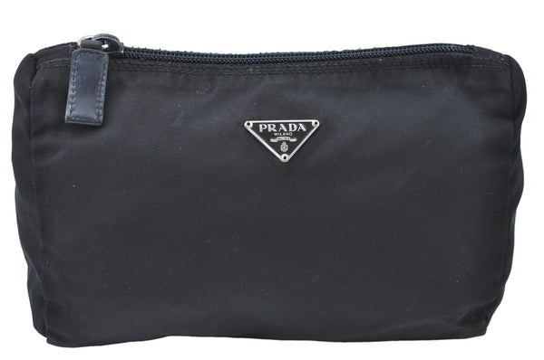 Authentic PRADA Nylon Pouch Purse Black J1890