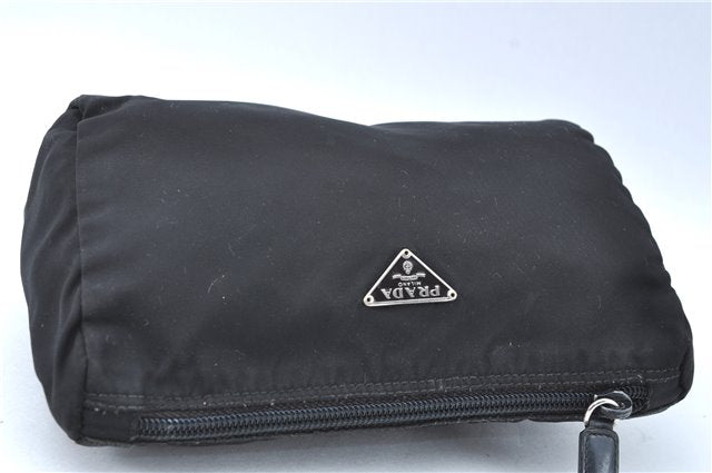 Authentic PRADA Nylon Pouch Purse Black J1890