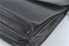 Authentic GUCCI Clutch Hand Bag Purse Leather Black J1891