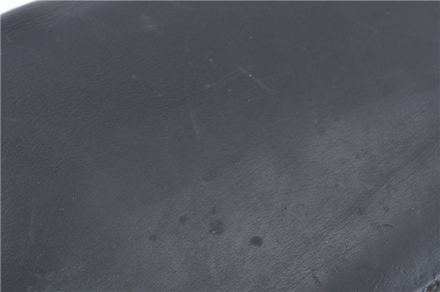 Authentic GUCCI Clutch Hand Bag Purse Leather Black J1891