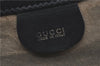Authentic GUCCI Clutch Hand Bag Purse Leather Black J1891