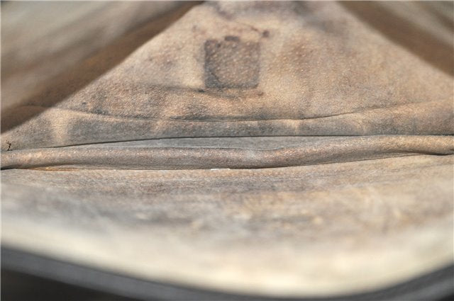 Authentic GUCCI Clutch Hand Bag Purse Leather Black J1891