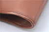 Authentic Burberrys Vintage Leather Cluth Bag Purse Brown J1892