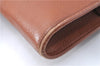 Authentic Burberrys Vintage Leather Cluth Bag Purse Brown J1892