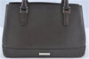 Authentic BURBERRY Vintage Leather Shoulder Hand Bag Purse Brown J1893