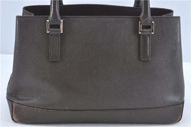 Authentic BURBERRY Vintage Leather Shoulder Hand Bag Purse Brown J1893