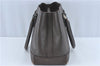Authentic BURBERRY Vintage Leather Shoulder Hand Bag Purse Brown J1893