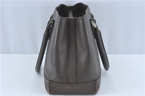 Authentic BURBERRY Vintage Leather Shoulder Hand Bag Purse Brown J1893