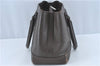 Authentic BURBERRY Vintage Leather Shoulder Hand Bag Purse Brown J1893