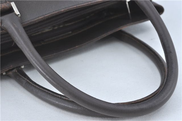 Authentic BURBERRY Vintage Leather Shoulder Hand Bag Purse Brown J1893