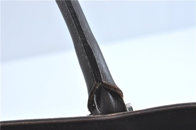 Authentic BURBERRY Vintage Leather Shoulder Hand Bag Purse Brown J1893