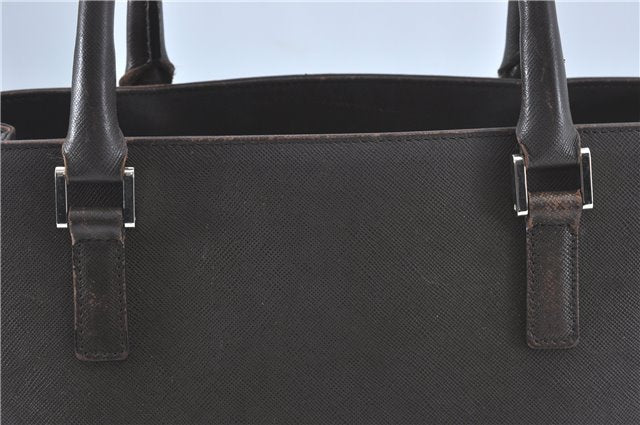 Authentic BURBERRY Vintage Leather Shoulder Hand Bag Purse Brown J1893