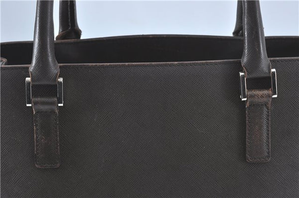 Authentic BURBERRY Vintage Leather Shoulder Hand Bag Purse Brown J1893