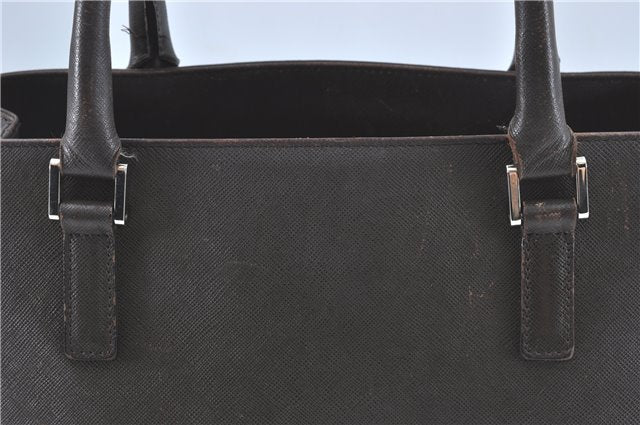 Authentic BURBERRY Vintage Leather Shoulder Hand Bag Purse Brown J1893
