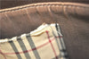 Authentic BURBERRY Vintage Leather Shoulder Hand Bag Purse Brown J1893