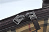 Authentic BURBERRY Vintage Nova Check Hand Bag Purse PVC Leather Beige J1894
