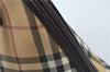 Authentic BURBERRY Vintage Nova Check Hand Bag Purse PVC Leather Beige J1894