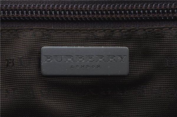 Authentic BURBERRY Vintage Nova Check Hand Bag Purse PVC Leather Beige J1894