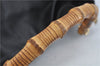 Authentic GUCCI Bamboo 2Way Shoulder Hand Bag Leather Black Junk J1896