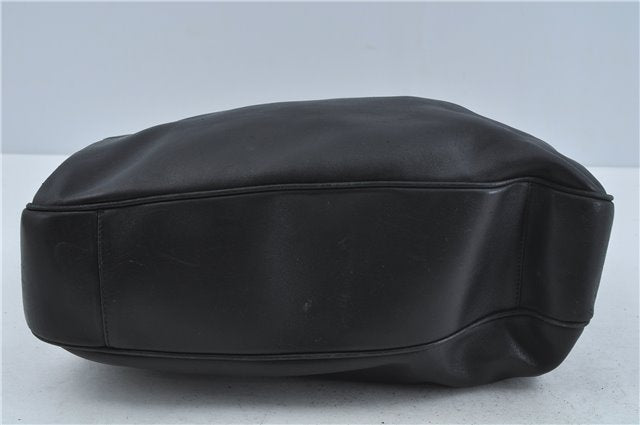 Authentic GUCCI Bamboo 2Way Shoulder Hand Bag Leather Black Junk J1896