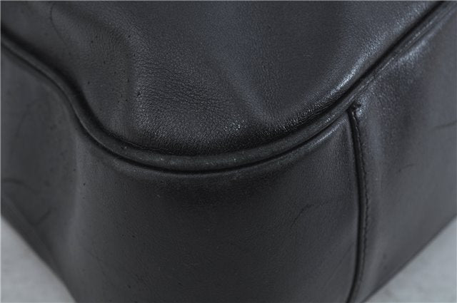 Authentic GUCCI Bamboo 2Way Shoulder Hand Bag Leather Black Junk J1896