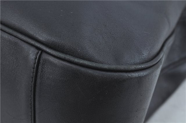 Authentic GUCCI Bamboo 2Way Shoulder Hand Bag Leather Black Junk J1896