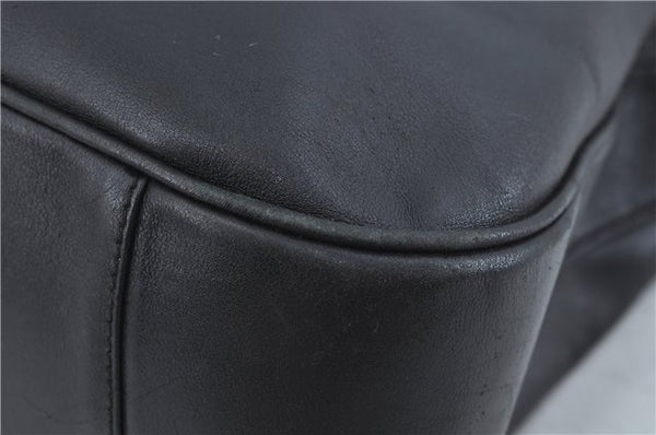 Authentic GUCCI Bamboo 2Way Shoulder Hand Bag Leather Black Junk J1896