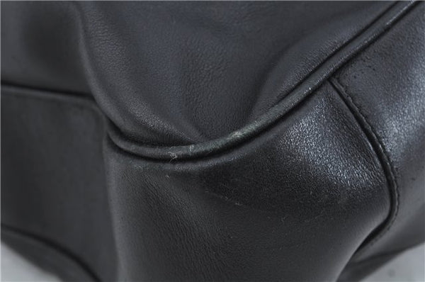 Authentic GUCCI Bamboo 2Way Shoulder Hand Bag Leather Black Junk J1896