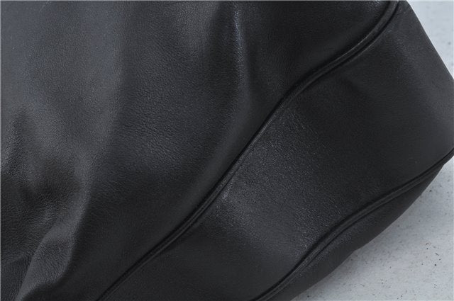 Authentic GUCCI Bamboo 2Way Shoulder Hand Bag Leather Black Junk J1896