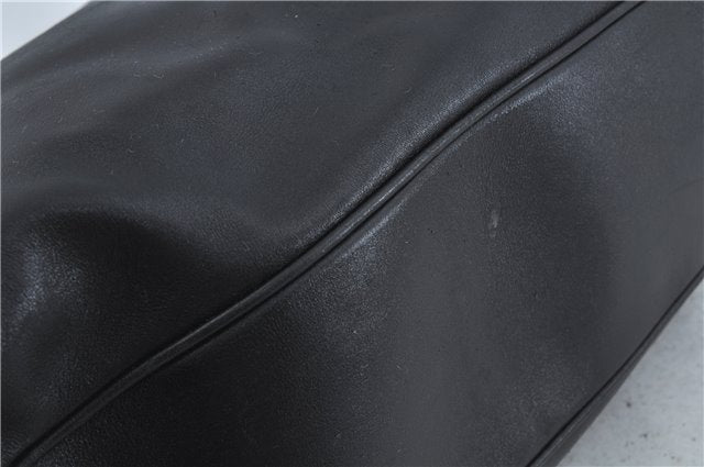 Authentic GUCCI Bamboo 2Way Shoulder Hand Bag Leather Black Junk J1896