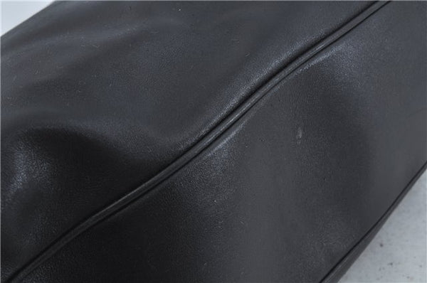 Authentic GUCCI Bamboo 2Way Shoulder Hand Bag Leather Black Junk J1896