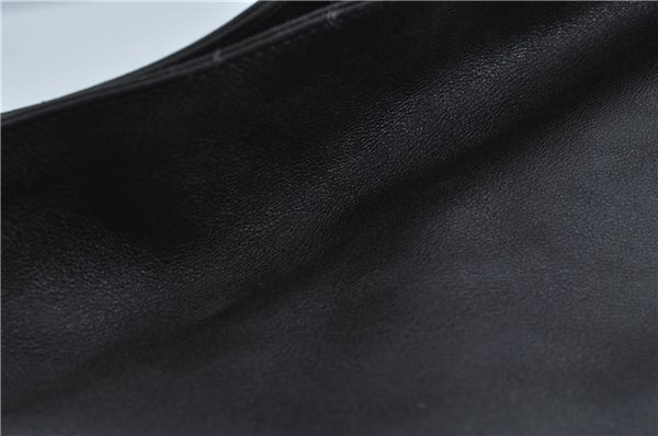 Authentic GUCCI Bamboo 2Way Shoulder Hand Bag Leather Black Junk J1896