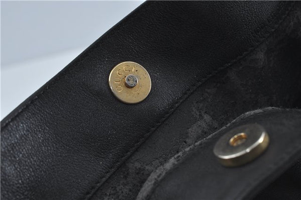 Authentic GUCCI Bamboo 2Way Shoulder Hand Bag Leather Black Junk J1896