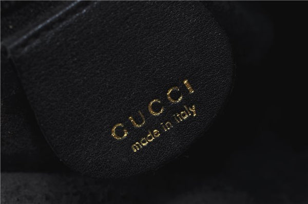 Authentic GUCCI Bamboo 2Way Shoulder Hand Bag Leather Black Junk J1896