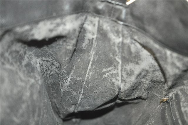 Authentic GUCCI Bamboo 2Way Shoulder Hand Bag Leather Black Junk J1896