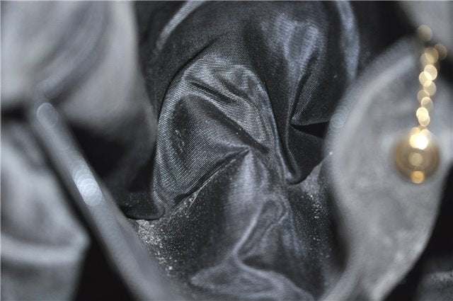 Authentic GUCCI Bamboo 2Way Shoulder Hand Bag Leather Black Junk J1896