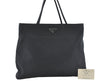 Authentic PRADA Nylon Tessuto Shoulder Hand Bag B9025 Black J1898