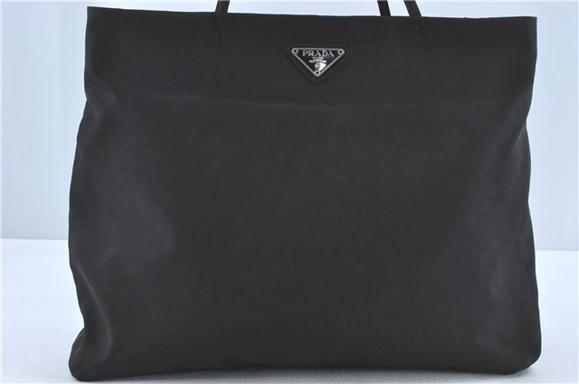 Authentic PRADA Nylon Tessuto Shoulder Hand Bag B9025 Black J1898