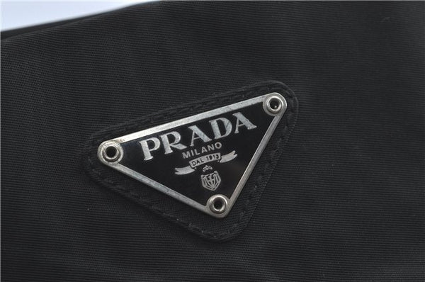 Authentic PRADA Nylon Tessuto Shoulder Hand Bag B9025 Black J1898