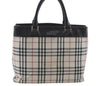 Authentic BURBERRY Vintage Nova Check Hand Bag Purse Nylon Leather Beige J1899